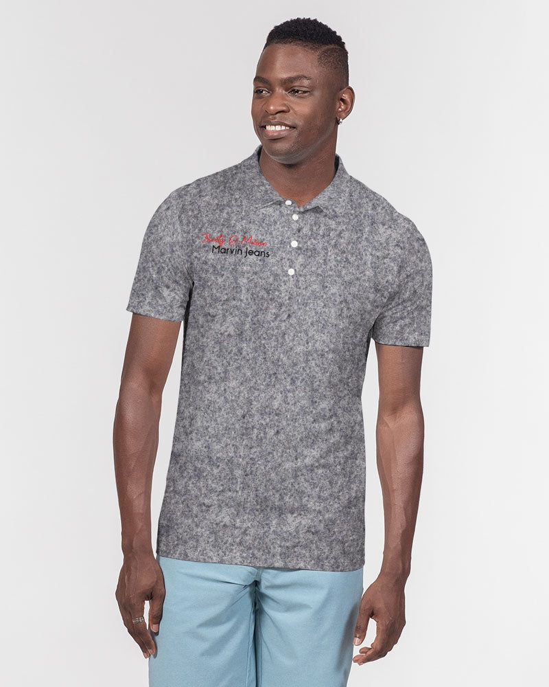 Wool ,by Marvin Jeans and Trinity D Marvin Men's Slim Fit Short Sleeve Polo