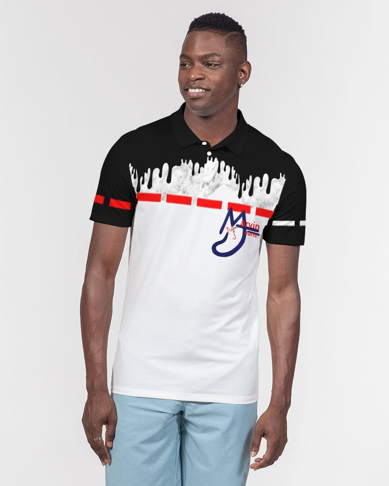 Drip BY MARVIN JEANS Men's Slim Fit Short Sleeve Polo