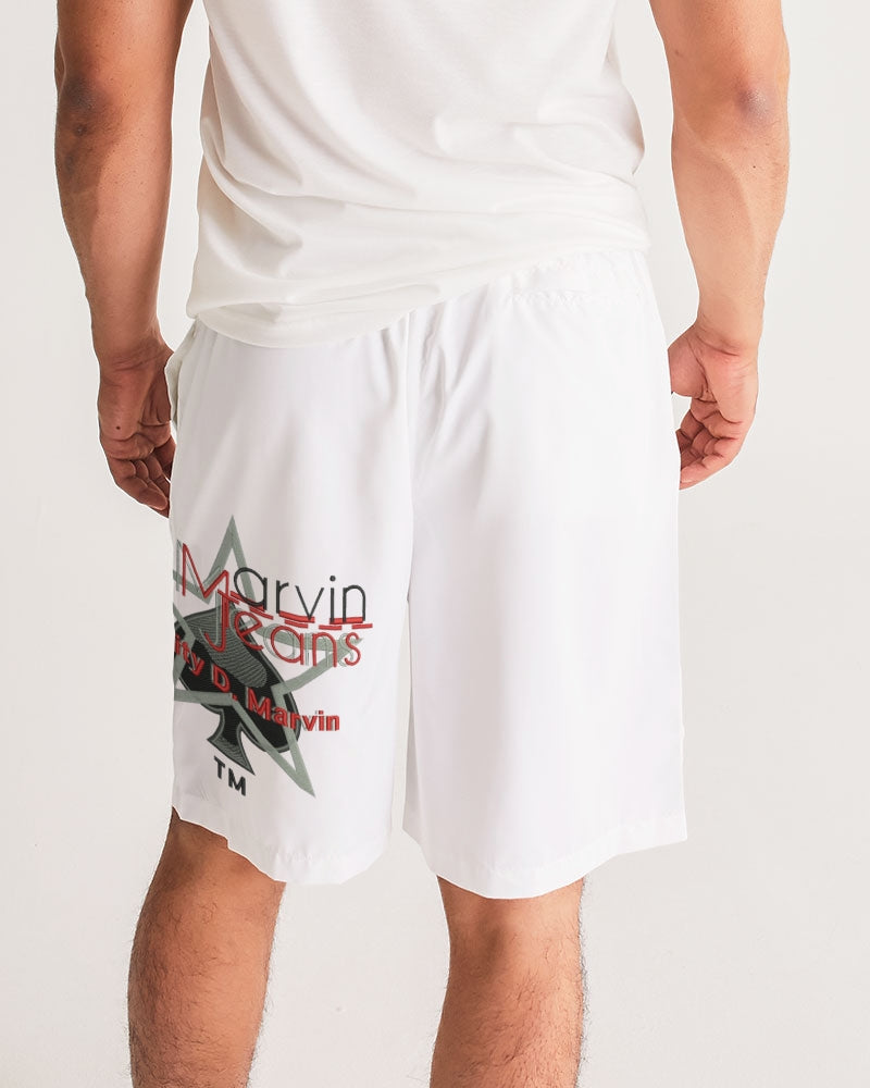All white BY MARVIN JEANS Men's Jogger Shorts
