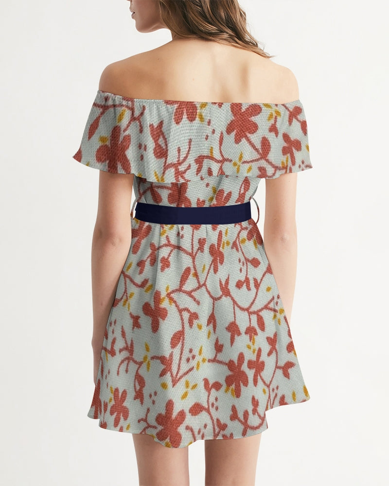 Wildwood, blue Women's Off-Shoulder Dress
