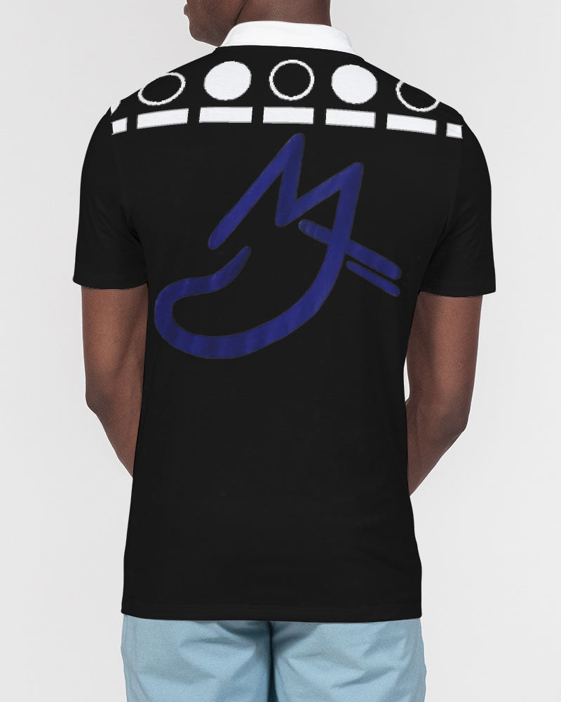 Black designer BY MARVIN JEANS Men's Slim Fit Short Sleeve Polo