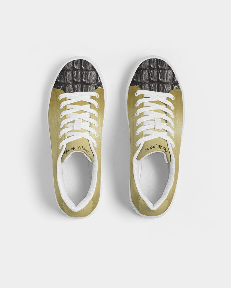 Gold Gator black tip Men's Faux-Leather Sneaker