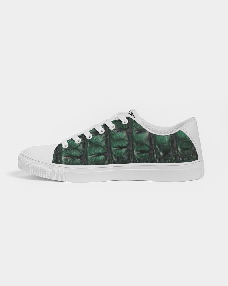 Gator white by Trinity D. Marvin Men's Faux-Leather Sneaker
