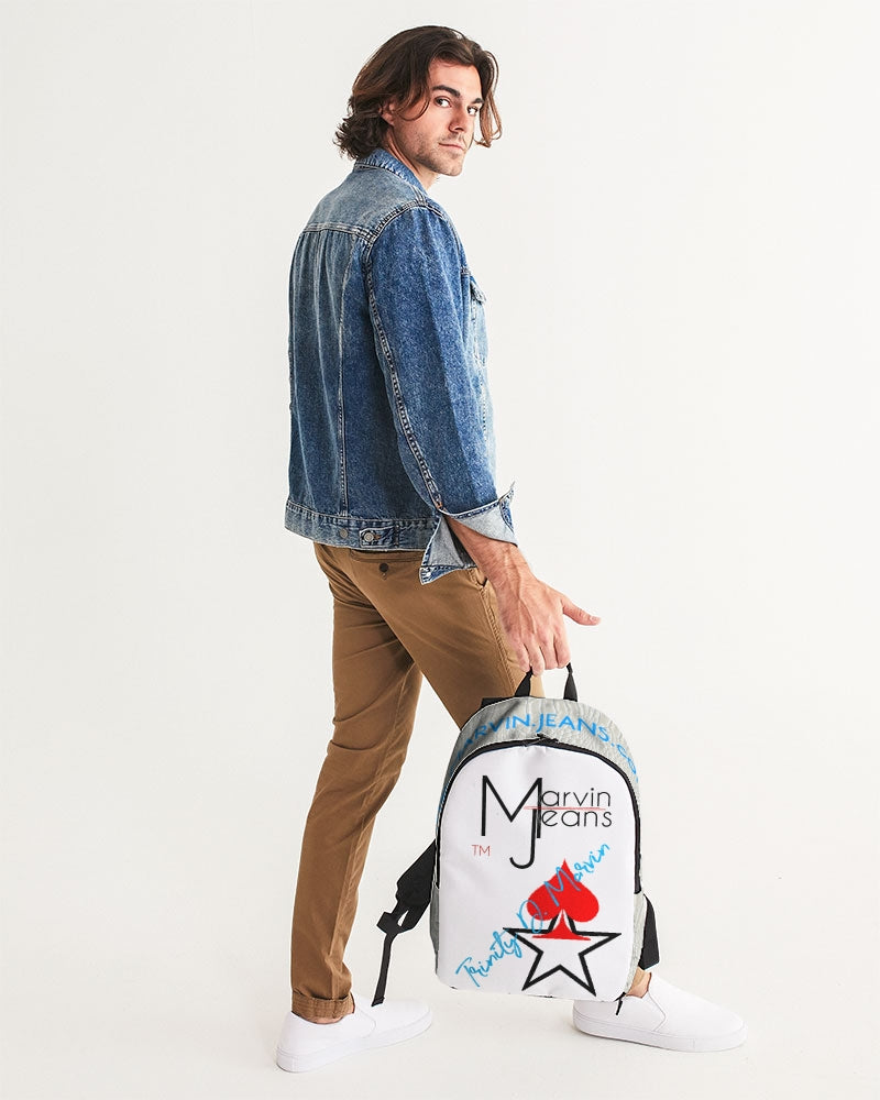 Gator White by Trinity D. Marvin Large Backpack