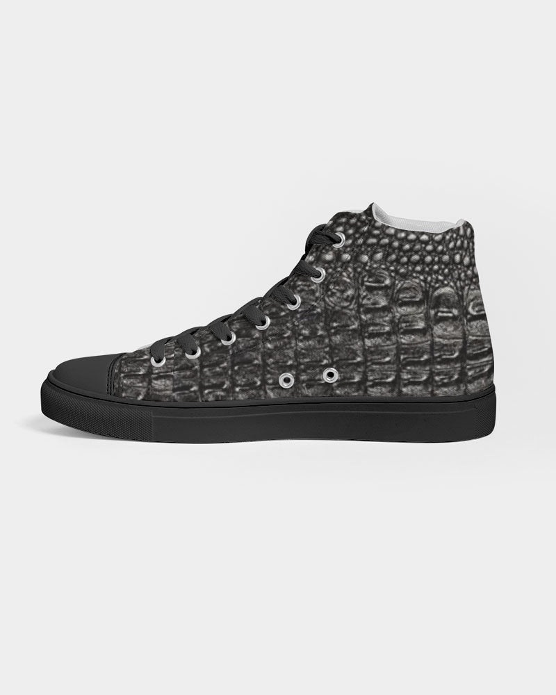 Drip Gator black Men's Hightop Canvas Shoe - Black