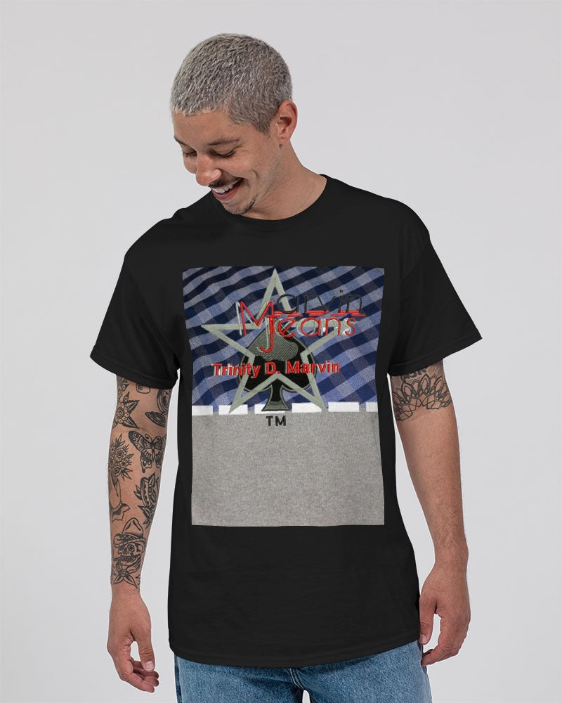 Blue strips cool grey by Marvin Jeans and Trinity D Marvin Unisex Ultra Cotton T-Shirt | Gildan
