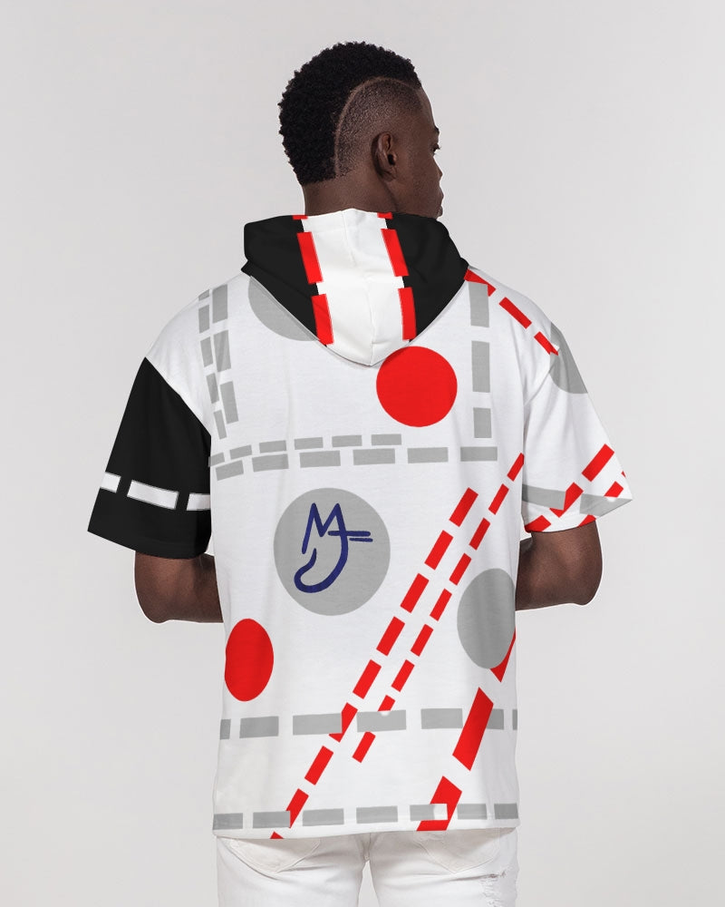 London Paris off grid by Marvin Jeans and Trinity D Marvin Men's Premium Heavyweight Short Sleeve Hoodie