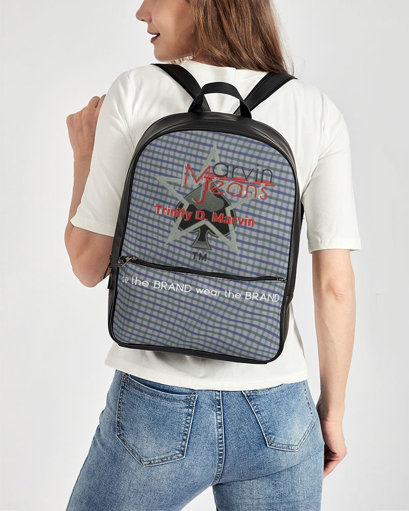 Grid mix by Trinity D. Marvin and Marvin Jeans Classic Faux Leather Backpack