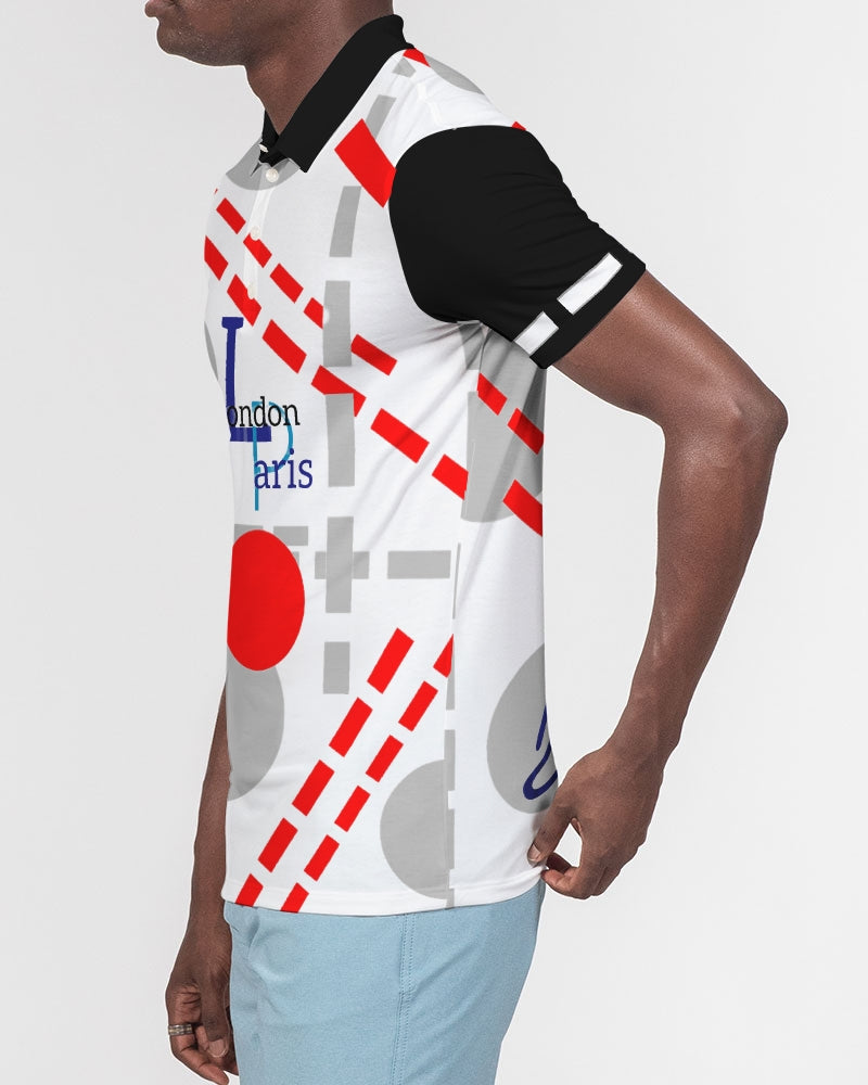London Paris off grid by Marvin Jeans and Trinity D Marvin Men's Slim Fit Short Sleeve Polo