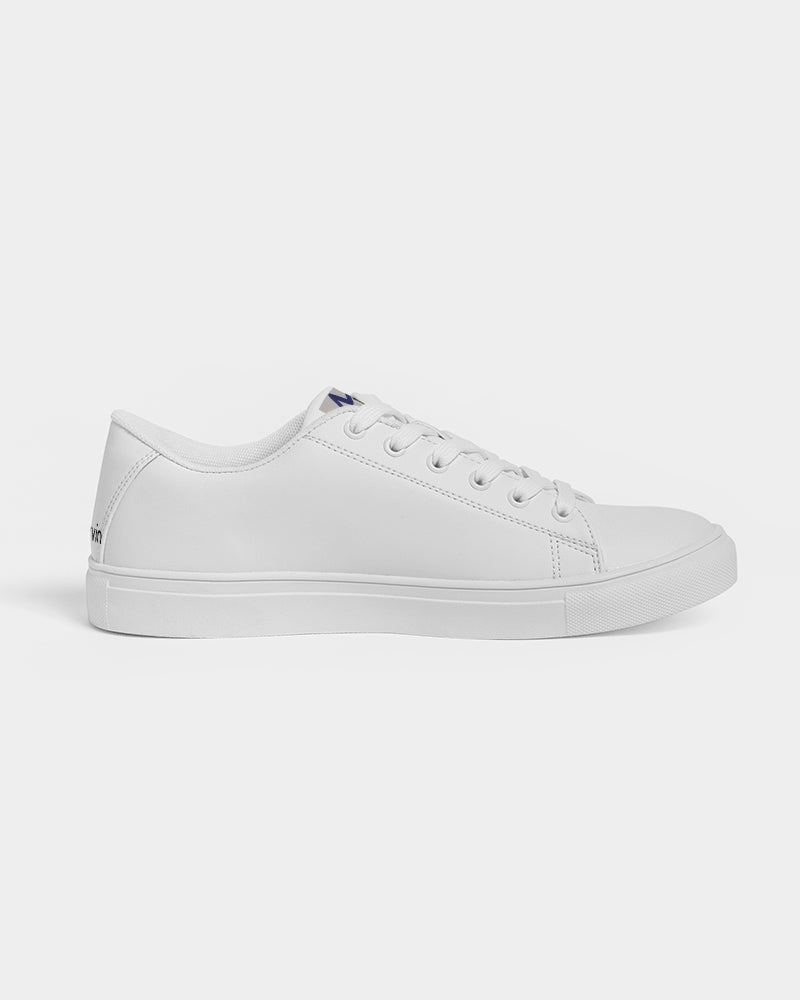 All white Men's Faux-Leather Sneaker