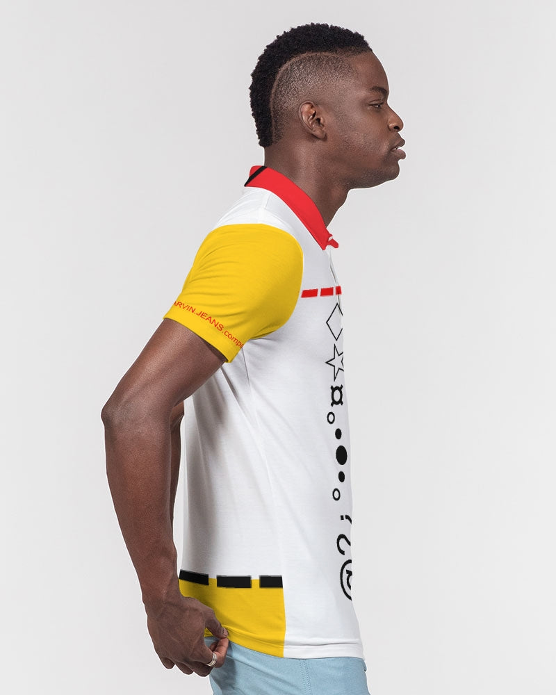 Cheeto gospel message BY MARVIN JEANS Men's Slim Fit Short Sleeve Polo