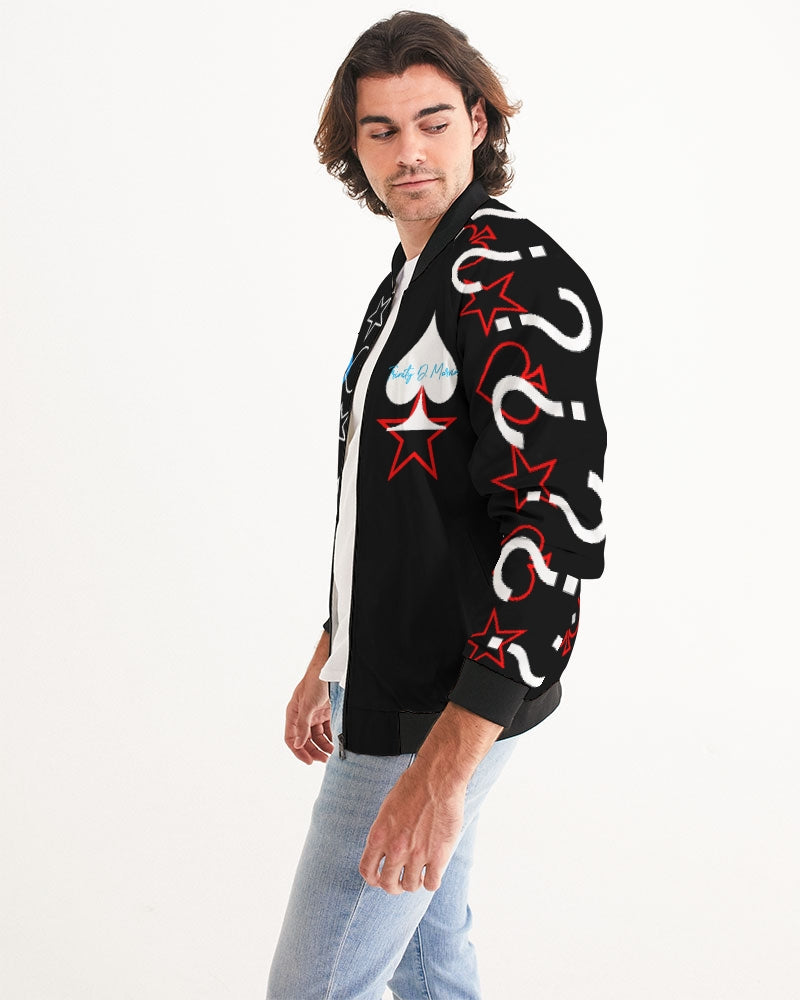Gospel message on alcohol by Marvin Jeans and Trinity D. MARVIN Men's Bomber Jacket