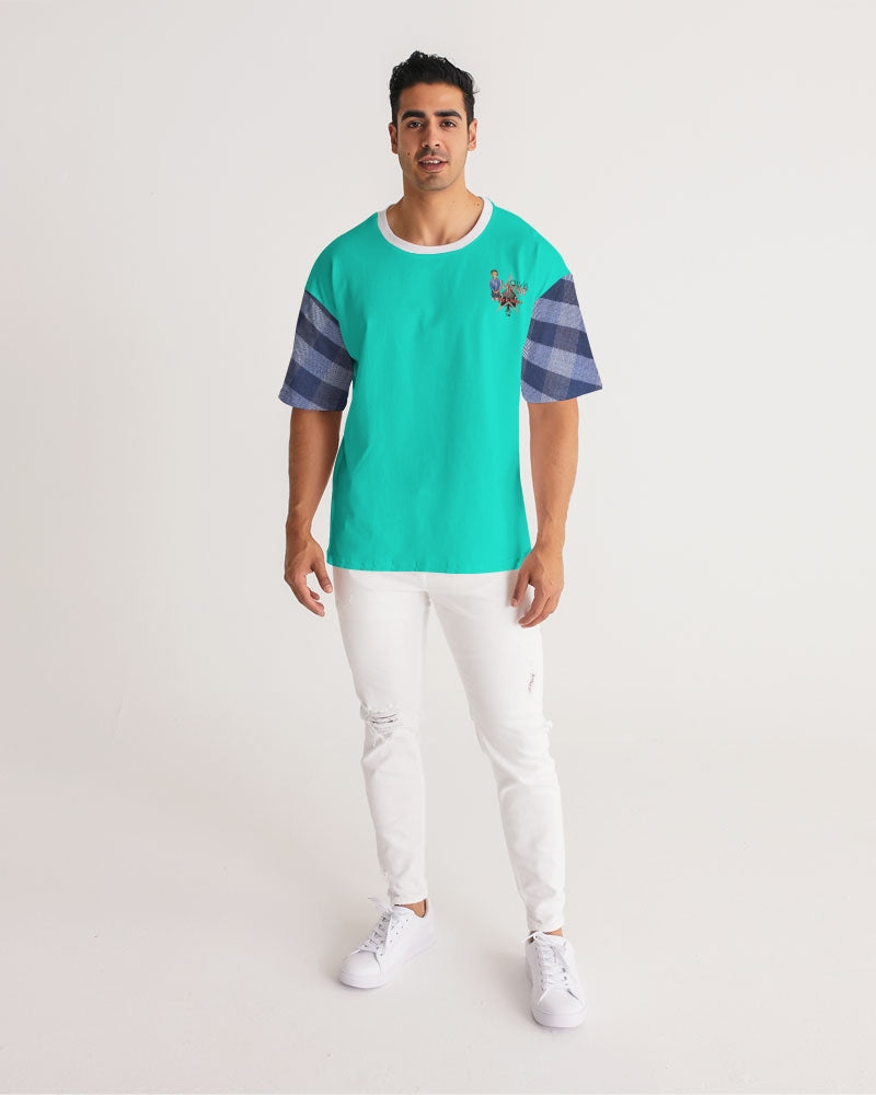 Blue stripes dark mint mint mix by Marvin Jeans and Trinity D Marvin Men's Premium Heavyweight Tee