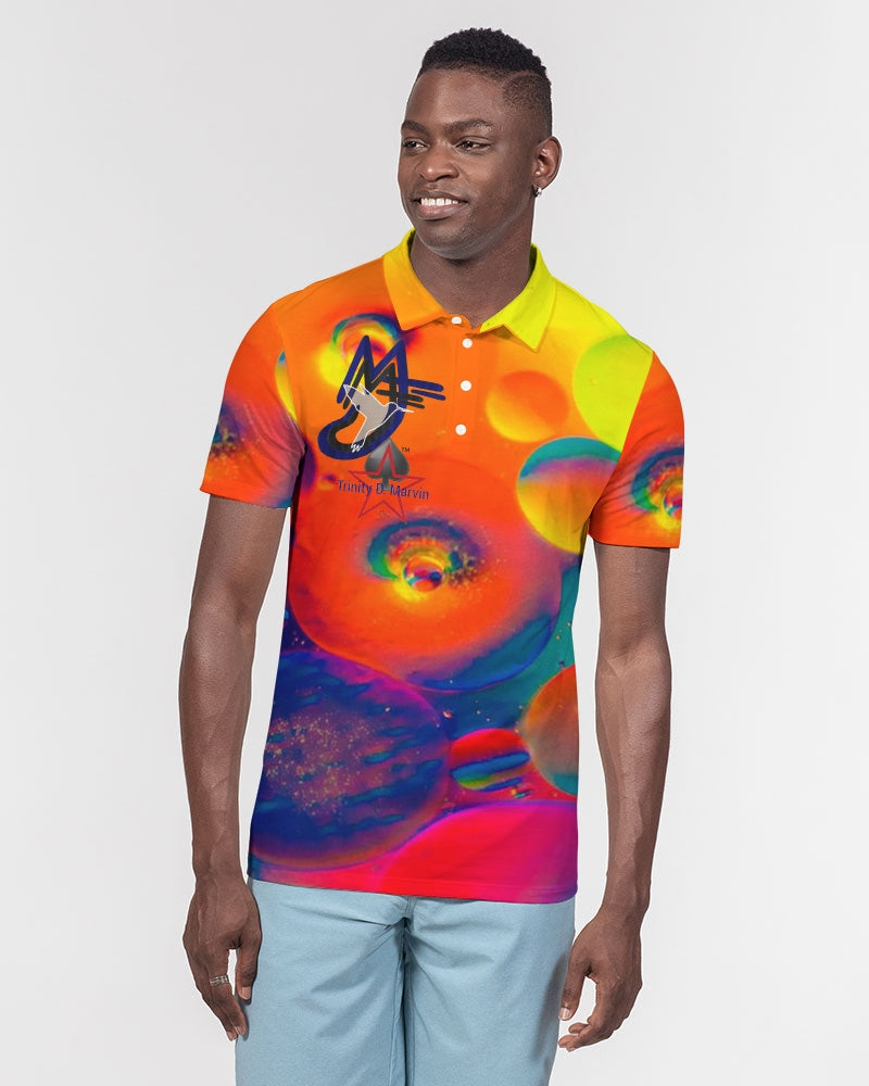 Bold color Men's Slim Fit Short Sleeve Polo