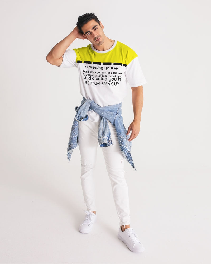 Light yellow expressions by Marvin Jeans Men's Premium Heavyweight Tee