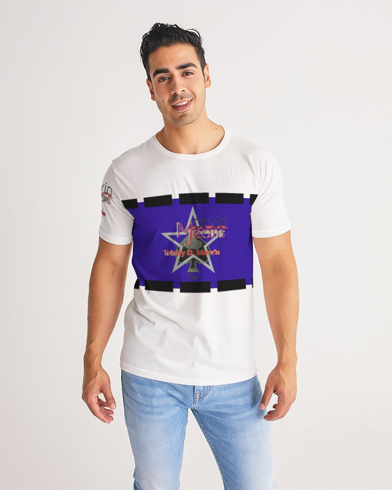 Blue cross by Trinity D Marvin and Marvin Jeans Men's Tee