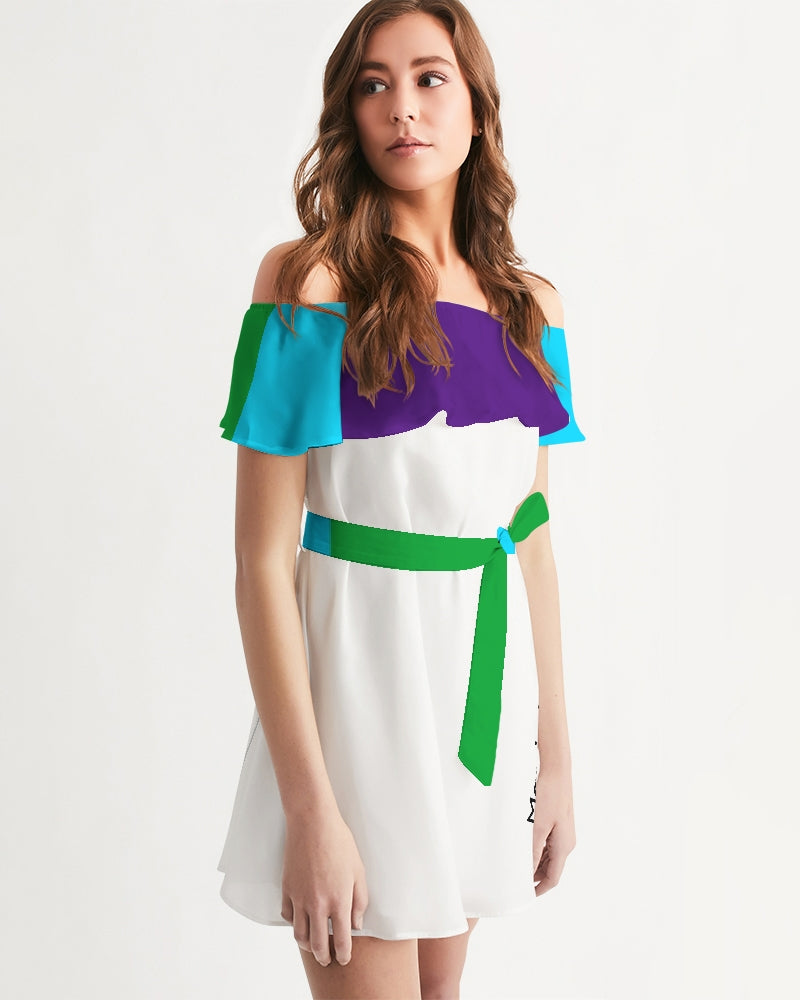 Glory road by Marvin Jeans and Trinity D Marvin Women's Off-Shoulder Dress