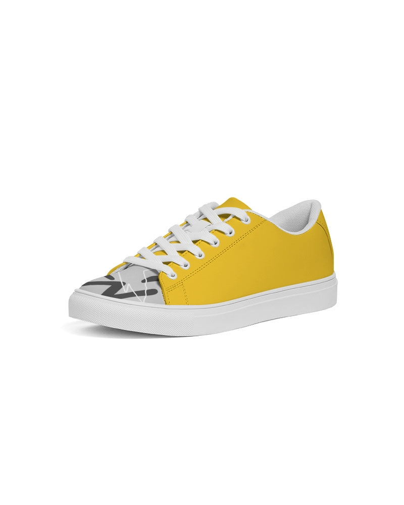Yellow ,logo tip BY MARVIN JEANS Men's Faux-Leather Sneaker