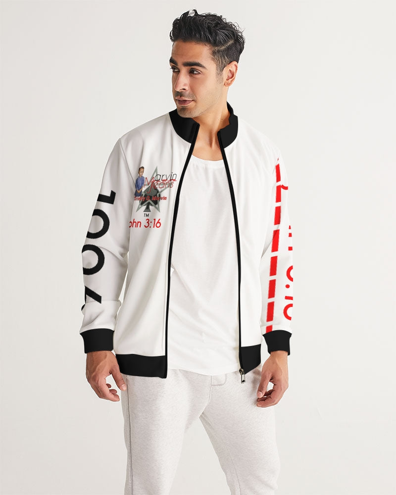 John 3:16 by Marvin Jeans and Trinity D Marvin Men's Track Jacket