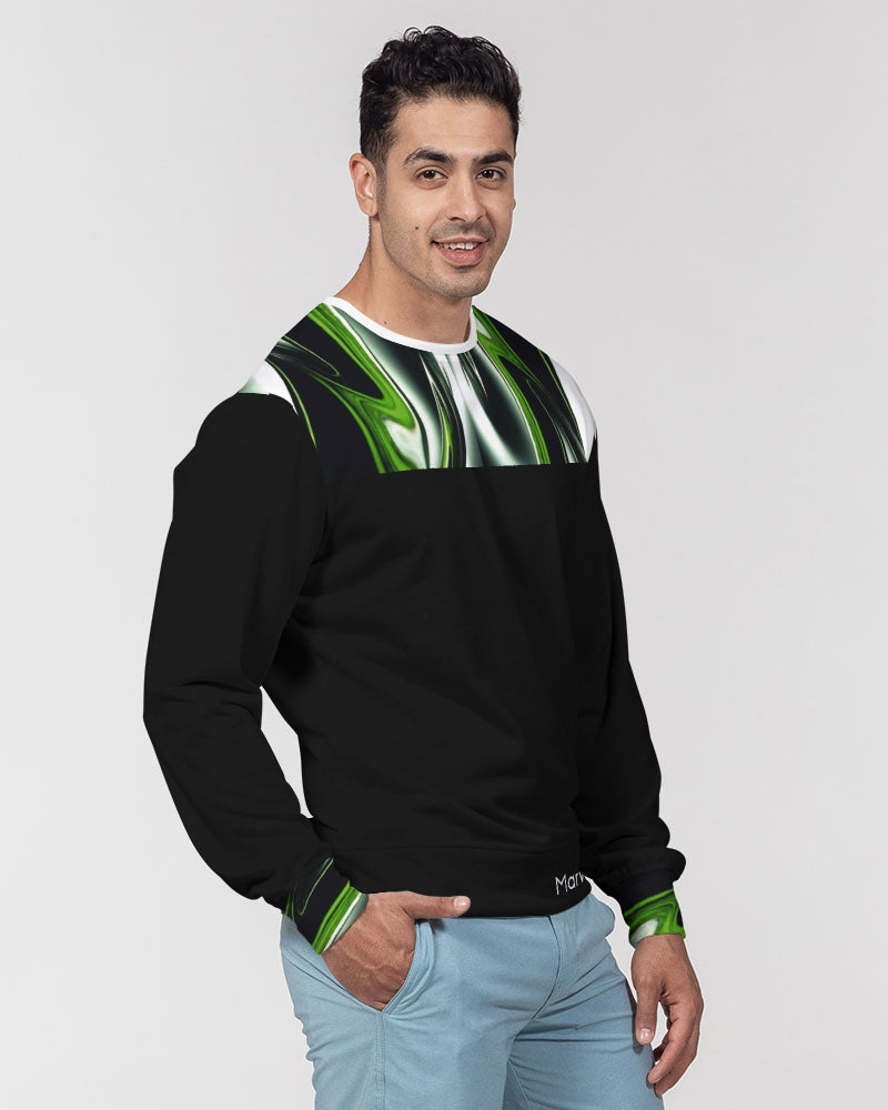 Black Ice BY MARVIN JEANS Men's Classic French Terry Crewneck Pullover