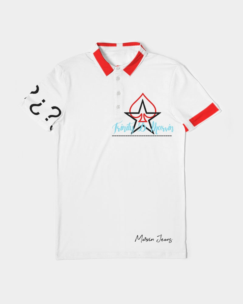 All White Legacy Men's Slim Fit Short Sleeve Polo