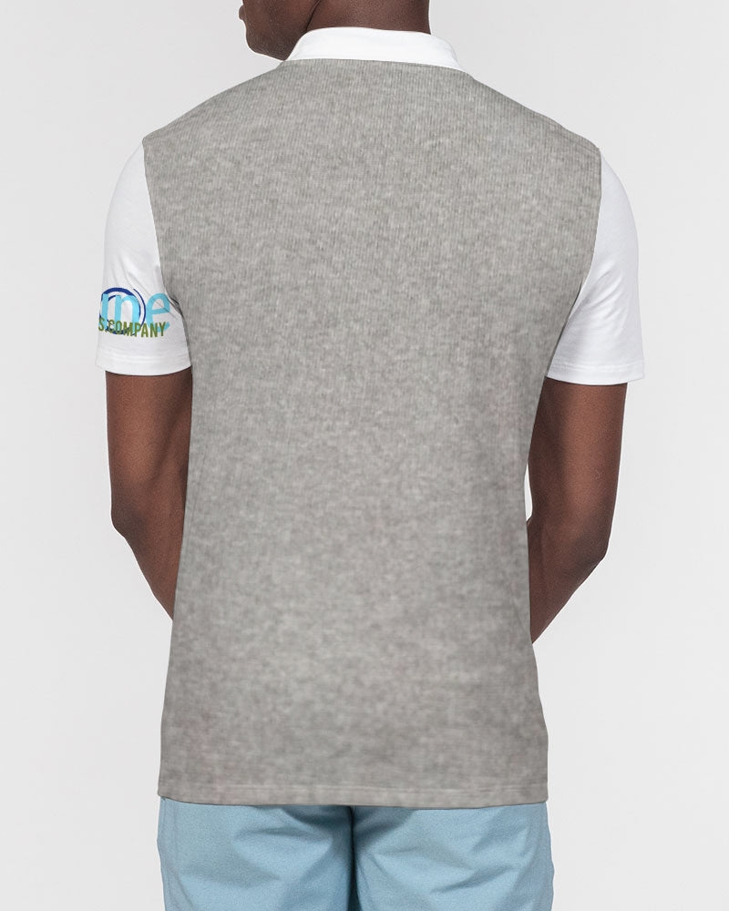 Cool grey Fortune 500 by Marvin Jeans and Trinity D Marvin Men's Slim Fit Short Sleeve Polo