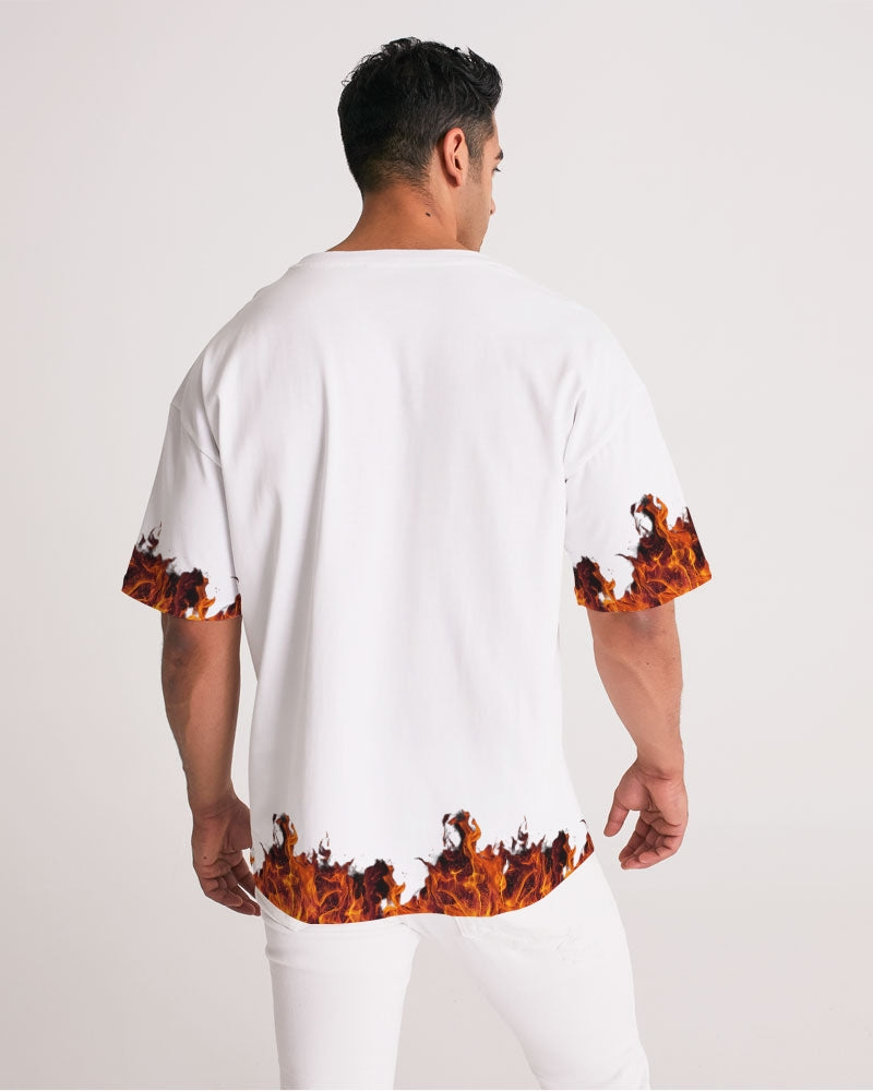 London Paris fire sleeve by Marvin Jeans and Trinity D Marvin Men's Premium Heavyweight Tee