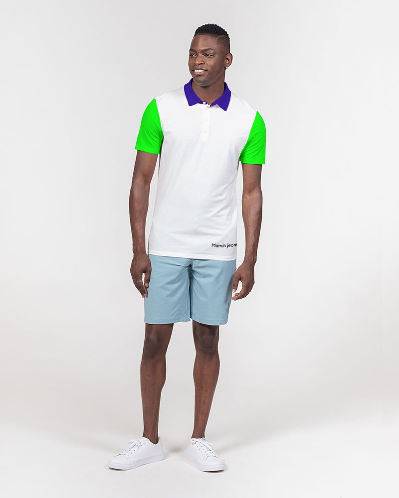 Blue collar BY MARVIN JEANS Men's Slim Fit Short Sleeve Polo