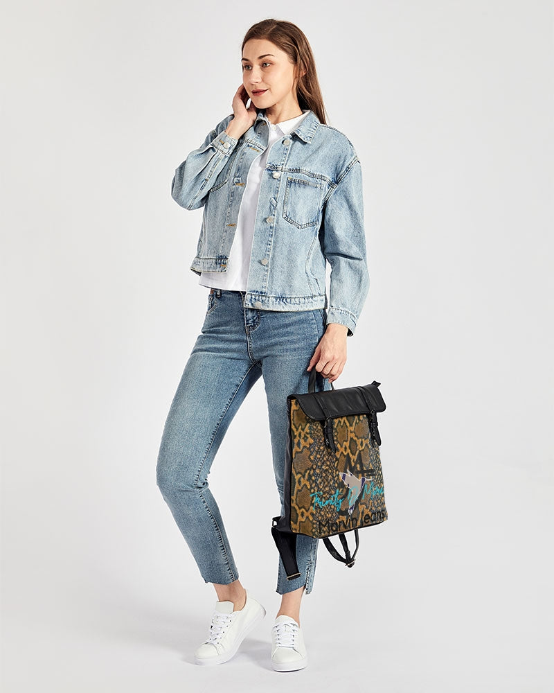 Calf print by Trinity D. Marvin and Marvin Jeans Casual Flap Backpack