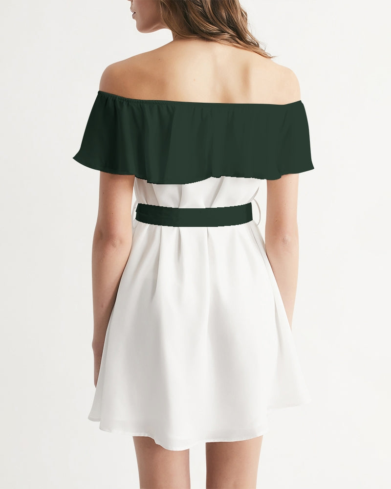 Dark green Women's Off-Shoulder Dress