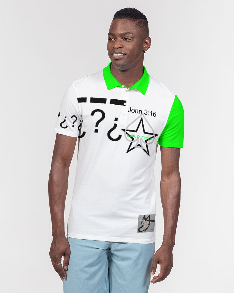 John 3:16 BY MARVIN JEANS Men's Slim Fit Short Sleeve Polo