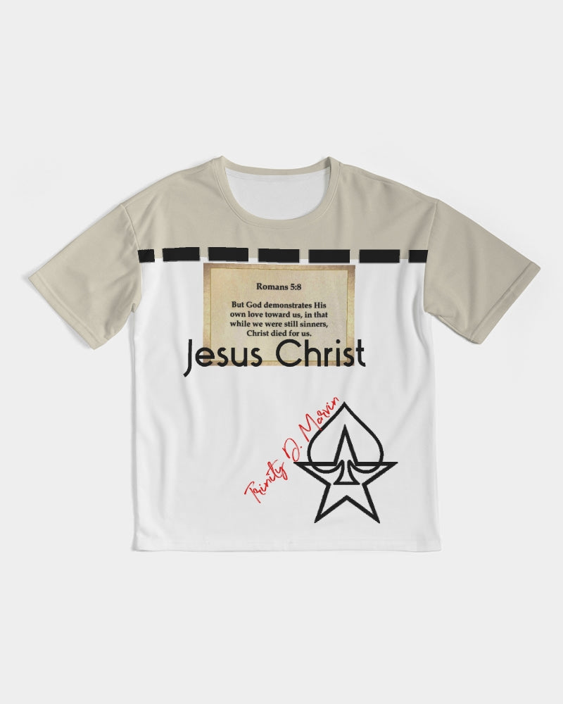 Gospel message Roman's 5:8 Men's Premium Heavyweight Tee