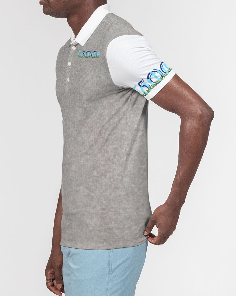 Cool grey Fortune 500 by Marvin Jeans and Trinity D Marvin Men's Slim Fit Short Sleeve Polo