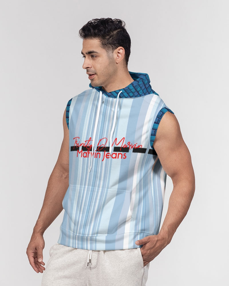 Brick city stripe mix BY MARVIN JEANS Men's Premium Heavyweight Sleeveless Hoodie