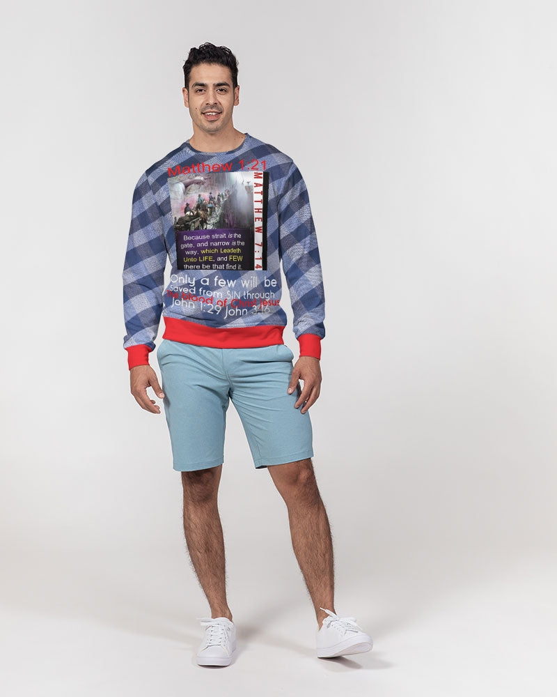 Ever red Gospel message Men's Classic French Terry Crewneck Pullover