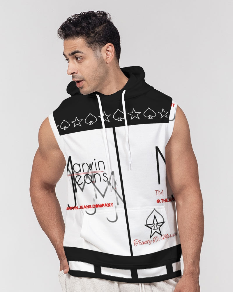 Logo's by Marvin Jeans and Trinity D Marvin Men's Premium Heavyweight Sleeveless Hoodie
