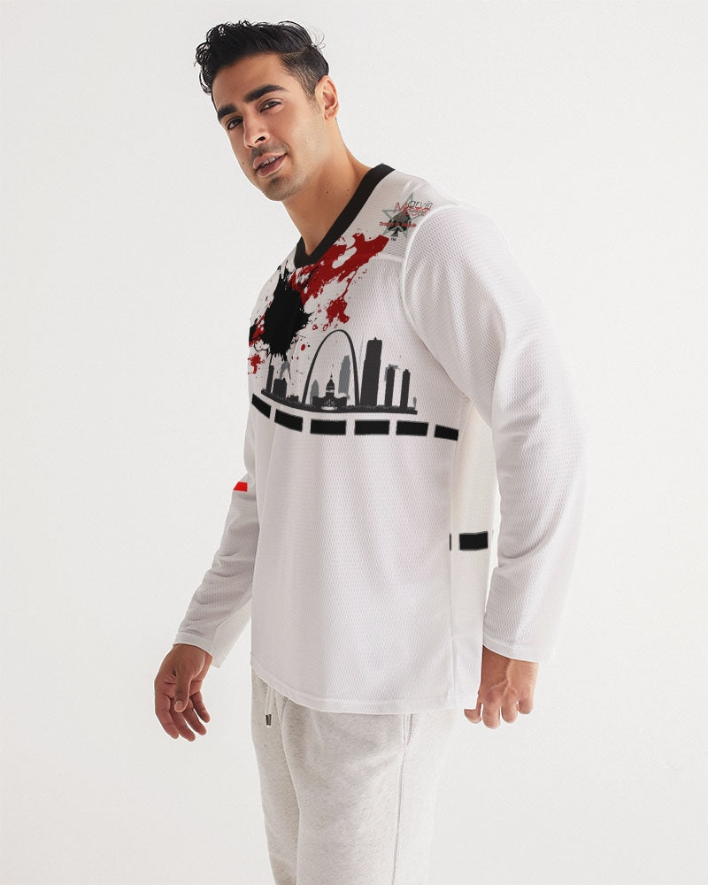 I'm so Saint Louis by Marvin Jeans and Trinity D Marvin Men's Long Sleeve Sports Jersey
