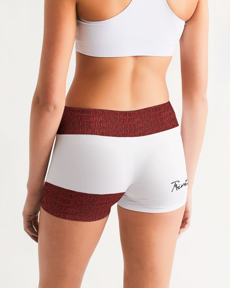 Gator red Women's Mid-Rise Yoga Shorts