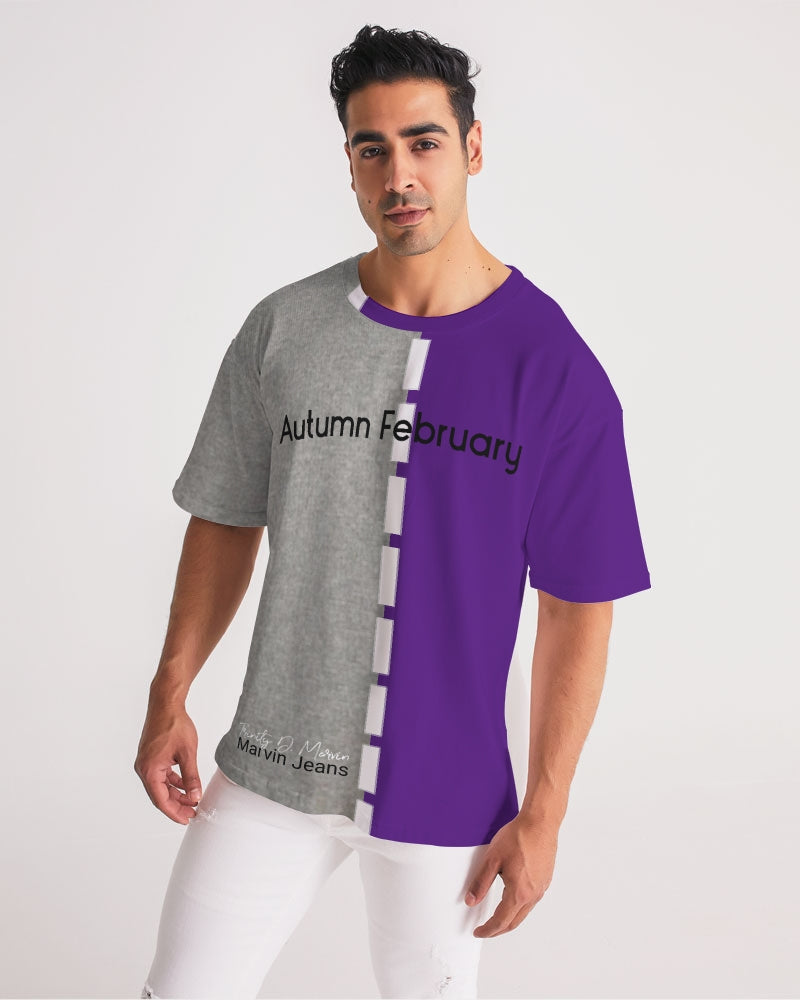 Autumn February cool gray have purple by Marvin Jeans and Trinity D Marvin Men's Premium Heavyweight Tee