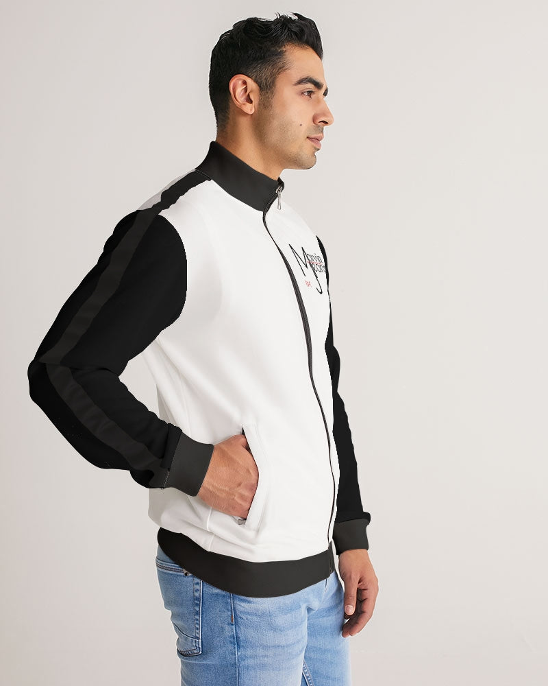 Black and white by Trinity D. Marvin and Marvin Jeans Men's Stripe-Sleeve Track Jacket