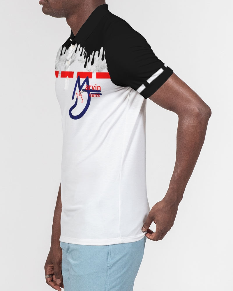 Drip BY MARVIN JEANS Men's Slim Fit Short Sleeve Polo