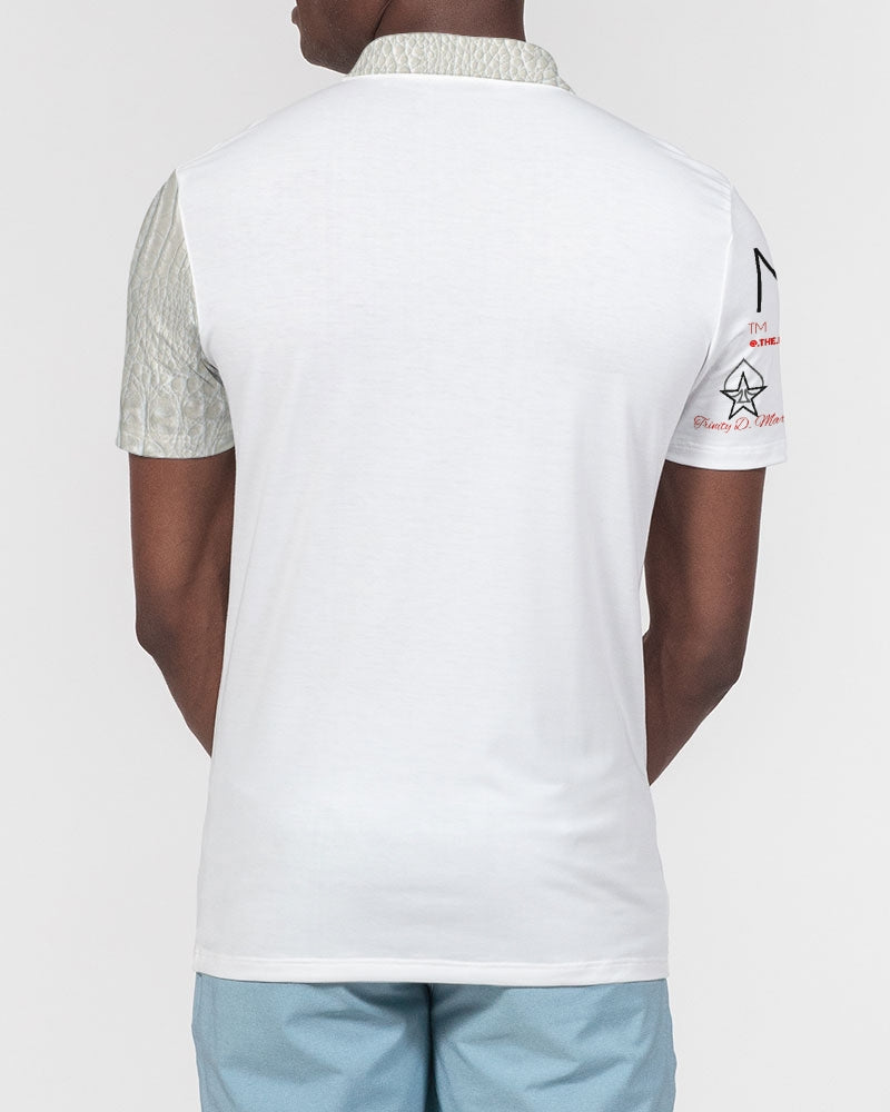 Gator white Men's Slim Fit Short Sleeve Polo