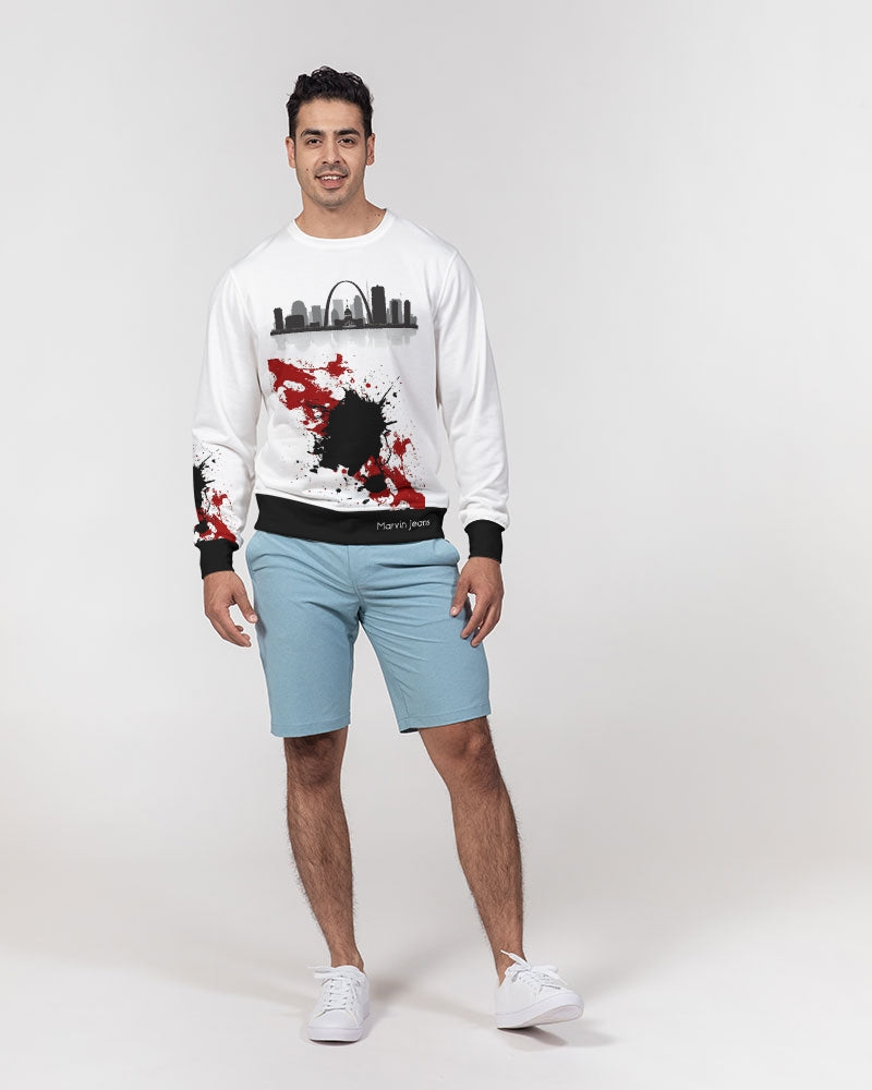 I'm so SAINT LOUIS awesome print BY MARVIN JEANS Men's Classic French Terry Crewneck Pullover