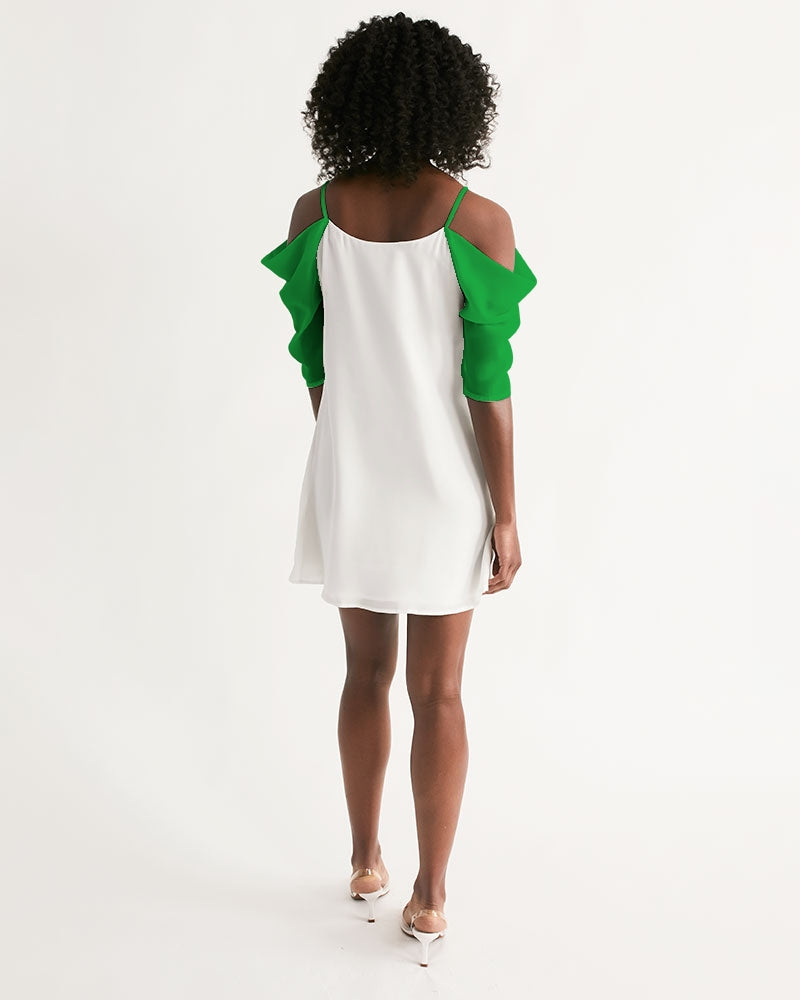 Freeport BY MARVIN JEANS Women's Open Shoulder A-Line Dress