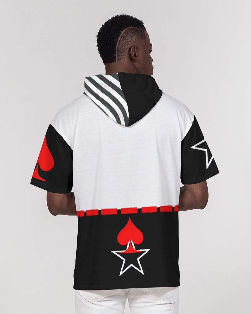 Zebra red by Trinity D. Marvin Men's Premium Heavyweight Short Sleeve Hoodie