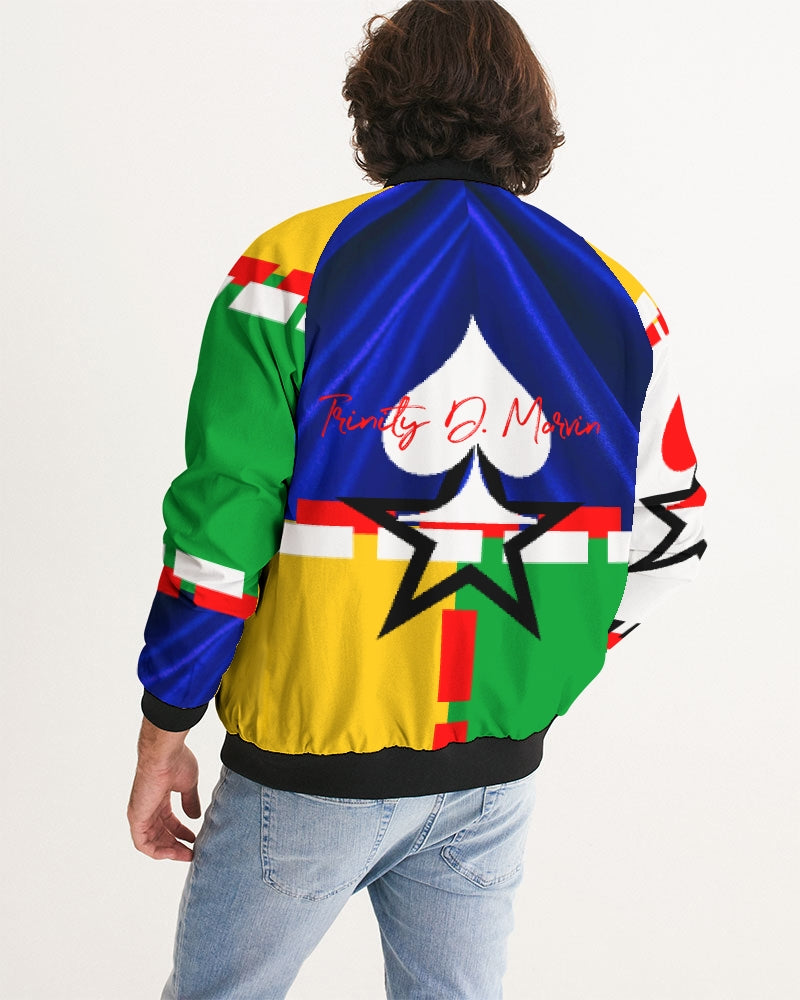 Greater Red white sleeve Men's Bomber Jacket