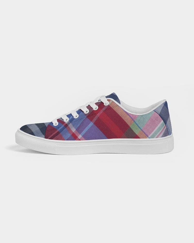 Plaids blue stripes by Marvin Jeans and Trinity D Marvin Men's Faux-Leather Sneaker