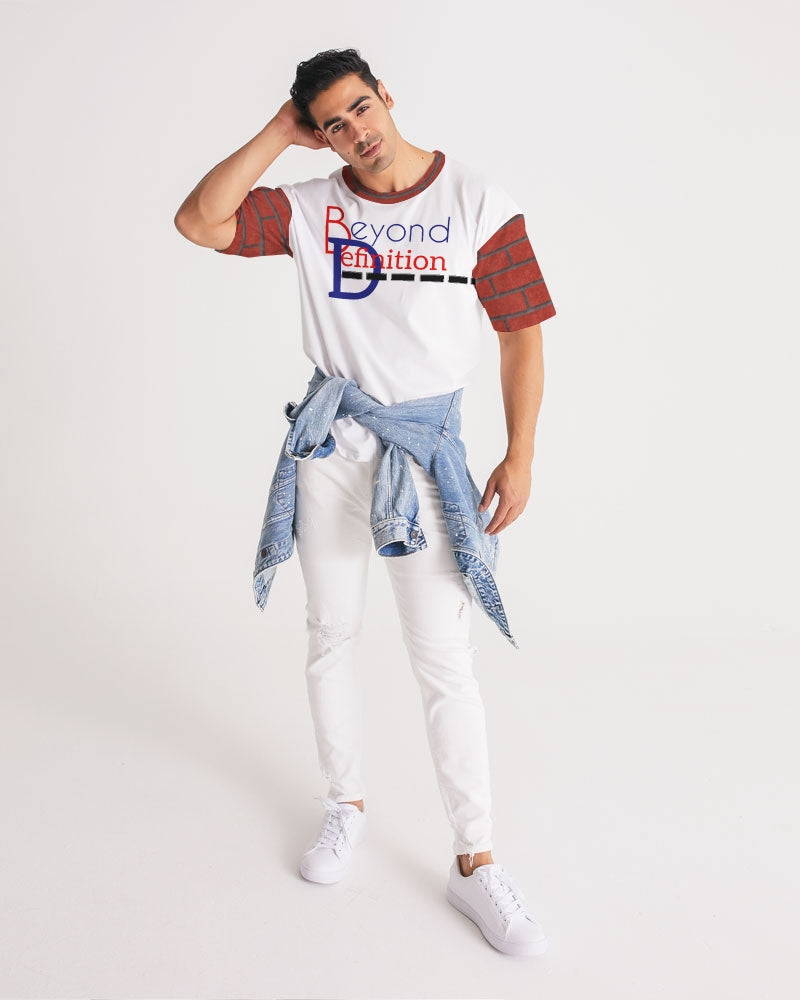 Beyond Definition brick City red sleeve by Marvin Jeans and Trinity D Marvin Men's Premium Heavyweight Tee