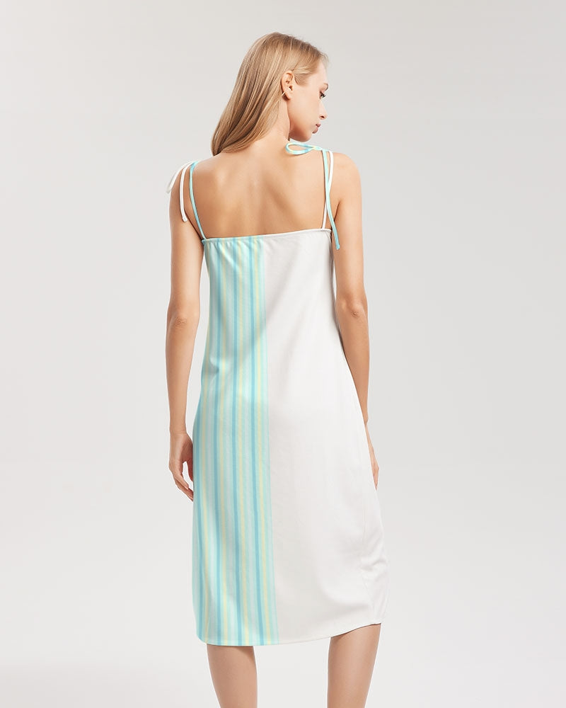Pin stripes by Marvin Jeans and Trinity D Marvin Women's Tie Strap Split Dress