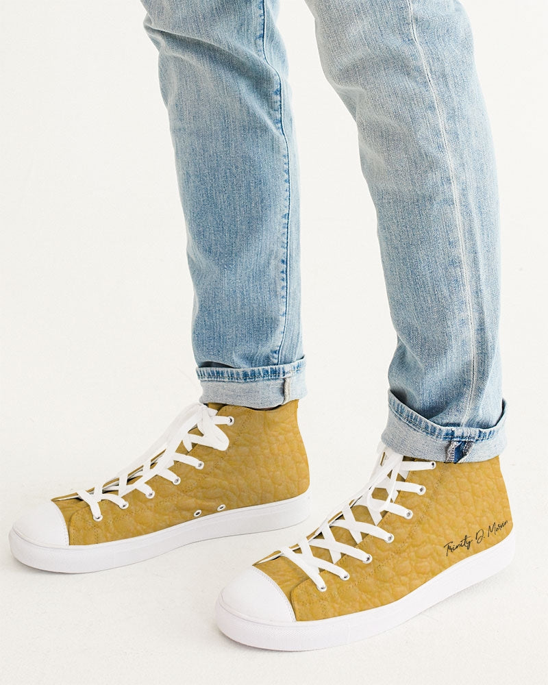 Gator yellow by Trinity D Marvin Men's Hightop Canvas Shoe